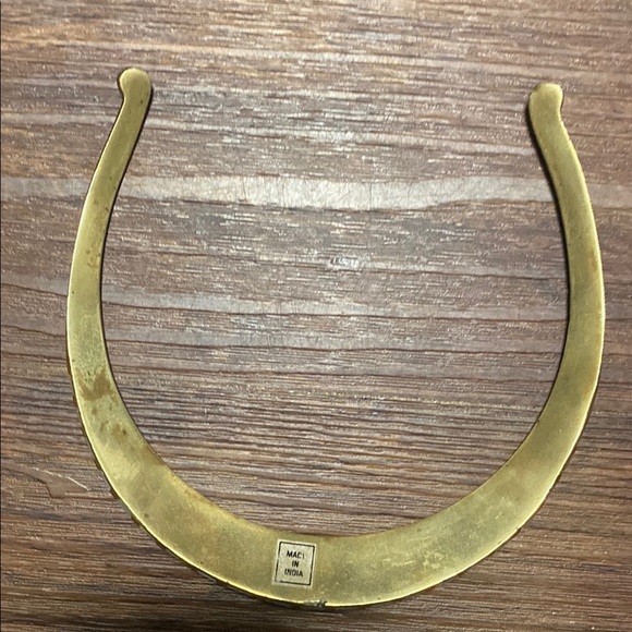 Brass and shell inlay Collar Necklace - Picture 2 of 5